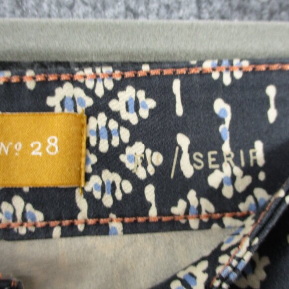 Pilcro Pants Women 28 Black Geometric Ankle Zip Serif Stretch Anthro Fit 30x28 - Picture 6 of 16